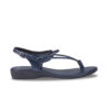 Froggie 10732 3995 Navy Genuine Leather Spaghetti Sandal - View 3 | ChicShoetique