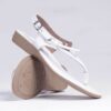 Froggie 10732 3650 White Genuine Leather Spaghetti Sandal - View 5 | ChicShoetique