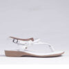 Froggie 10732 3650 White Genuine Leather Spaghetti Sandal - View 4 | ChicShoetique