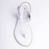 Froggie 10732 3650 White Genuine Leather Spaghetti Sandal - View 3 | ChicShoetique