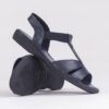 Froggie 11016 5067 Navy Leather T Bar Sandal - View 2 | ChicShoetique