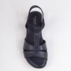Froggie 11016 5067 Navy Leather T Bar Sandal | ChicShoetique