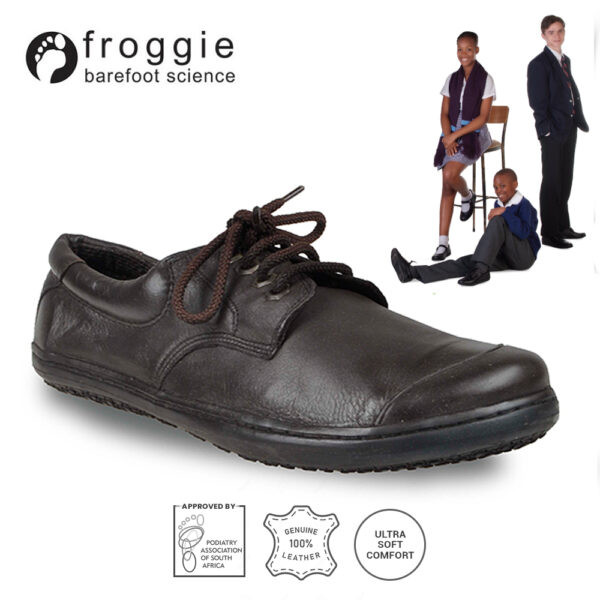 Froggie Boys Lace-Up School Shoes Sizes C28 - C33 Brown Style 7823 | ChicShoetique