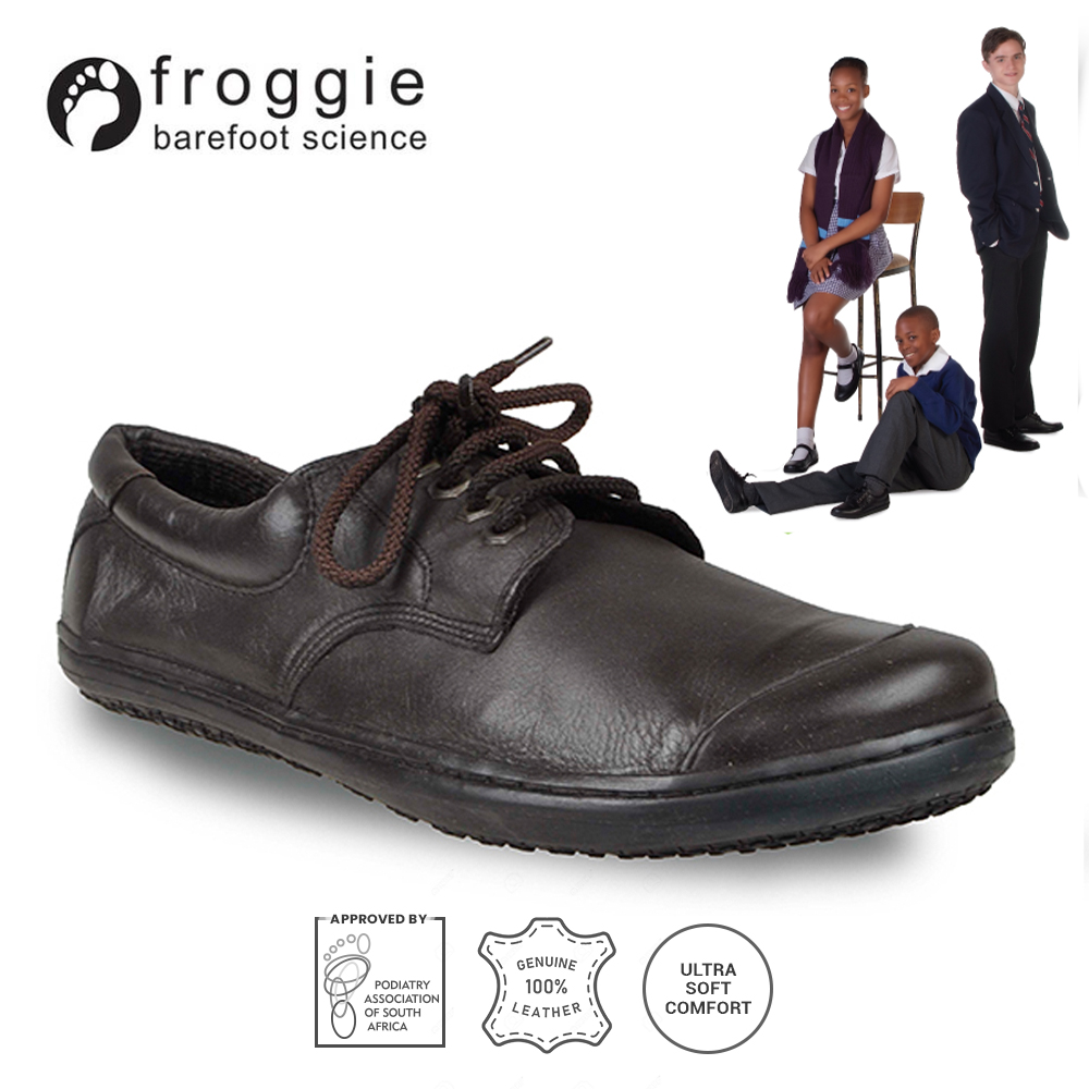 Froggie Boys Lace-Up School Shoes Sizes C28 - C33 Brown Style 7823 | ChicShoetique