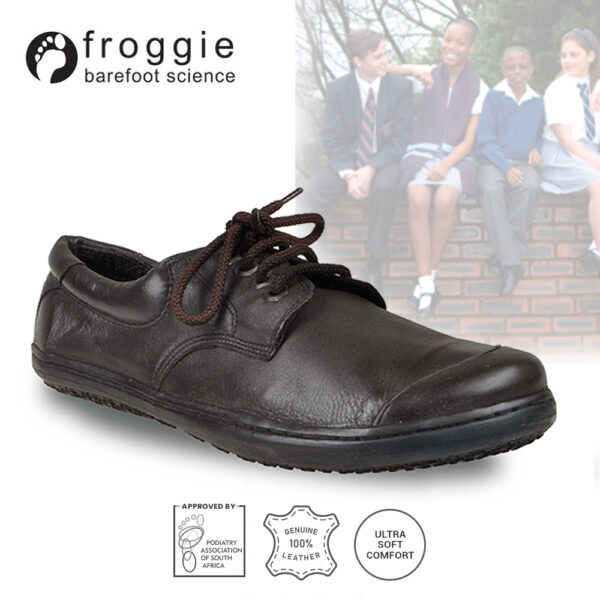 Froggie Boys Lace-Up School Shoes Sizes C34 - C38 Brown Style 7824 | ChicShoetique