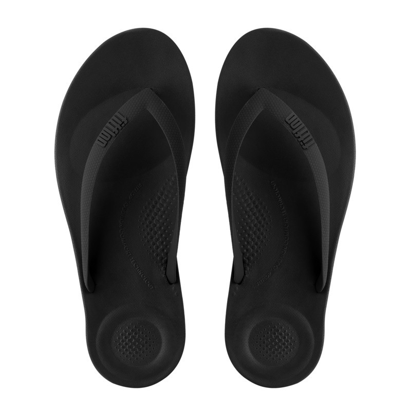 FitFlop iQushion Mens Sandal Black | ChicShoetique