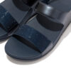 Fitflop Lulu Crystal Navy Two Band Sling Back Leather Sandal - View 3 | ChicShoetique