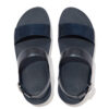 Fitflop Lulu Crystal Navy Two Band Sling Back Leather Sandal - View 2 | ChicShoetique