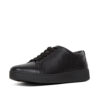 FitFlop Rally Black Lace Up Sneaker | ChicShoetique