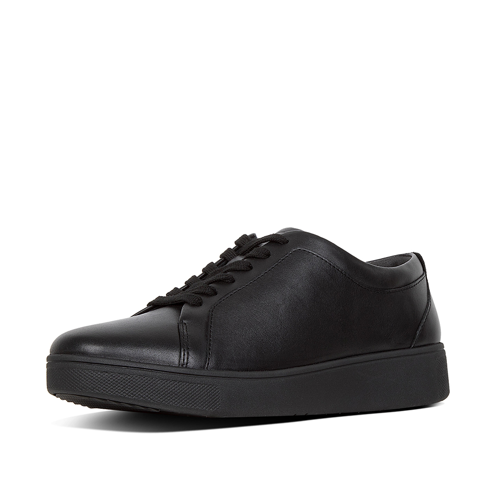 FitFlop Rally Black Lace Up Sneaker | ChicShoetique