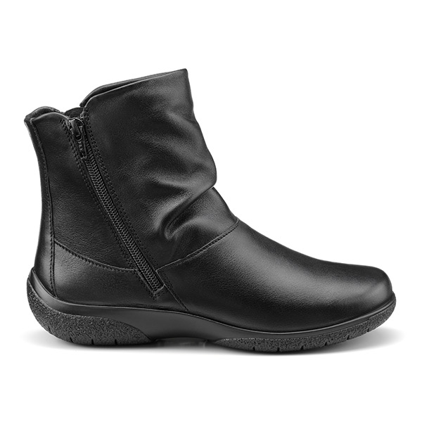 Hotter Whisper 1615 Black Leather Ankle Boot | ChicShoetique