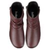 Hotter Whisper Maroon Flat Ankle Boot - View 3 | ChicShoetique