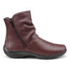 Hotter Whisper Maroon Flat Ankle Boot | ChicShoetique