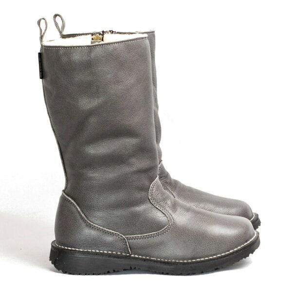 Freestyle Sutherland 904 Grey 100% wool-lined ladies premium leather boot | ChicShoetique