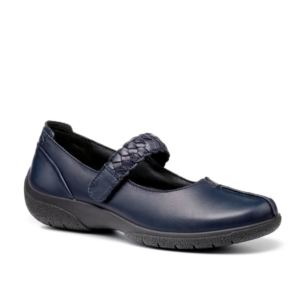 Hotter Shake 2 Navy Flat Pump Shoe | ChicShoetique
