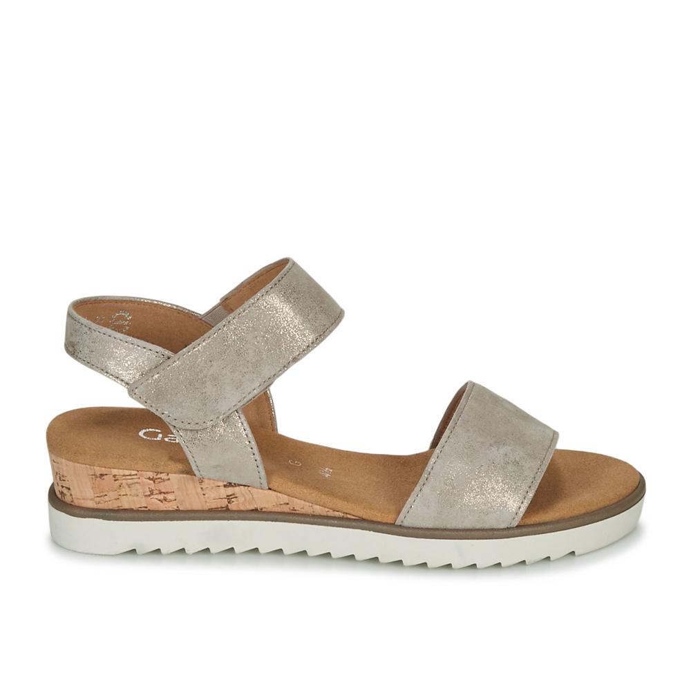 Gabor Wedge Sandal Metallic | ChicShoetique