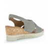 Gabor Grey Suede Wedge Sandal - View 2 | ChicShoetique