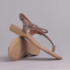 Froggie 10732 3992 Stone Genuine Leather Spaghetti Sandal - View 5 | ChicShoetique
