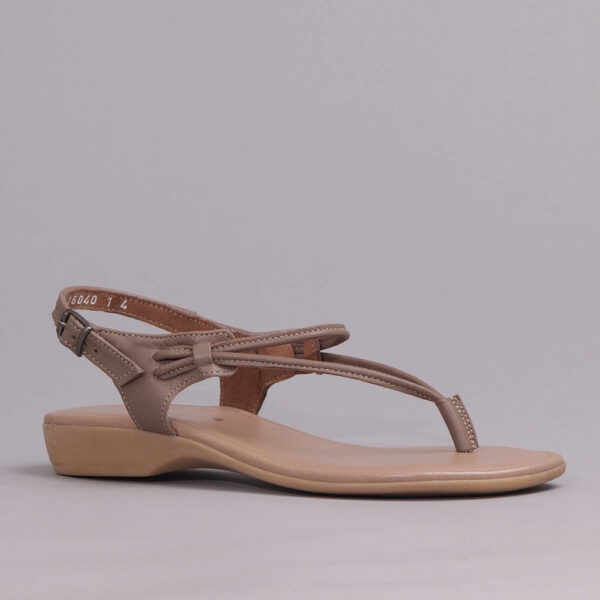 Froggie 10732 3992 Stone Genuine Leather Spaghetti Sandal | ChicShoetique