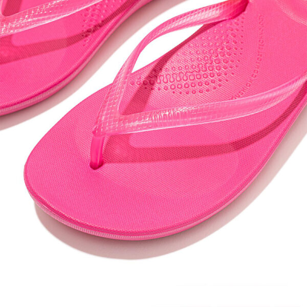 Fitflop IQ Transparent 577 Fuchsia Sandal | ChicShoetique