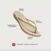 Fitflop I Qushion 482 Gold Ladies Sandal - View 3 | ChicShoetique