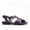 Froggie 12104 Black Slingback T-Bar Flat Sandal Genuine Leather | ChicShoetique