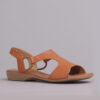 Froggie 12104 Tan Slingback T-Bar Flat Sandal Genuine Leather | ChicShoetique