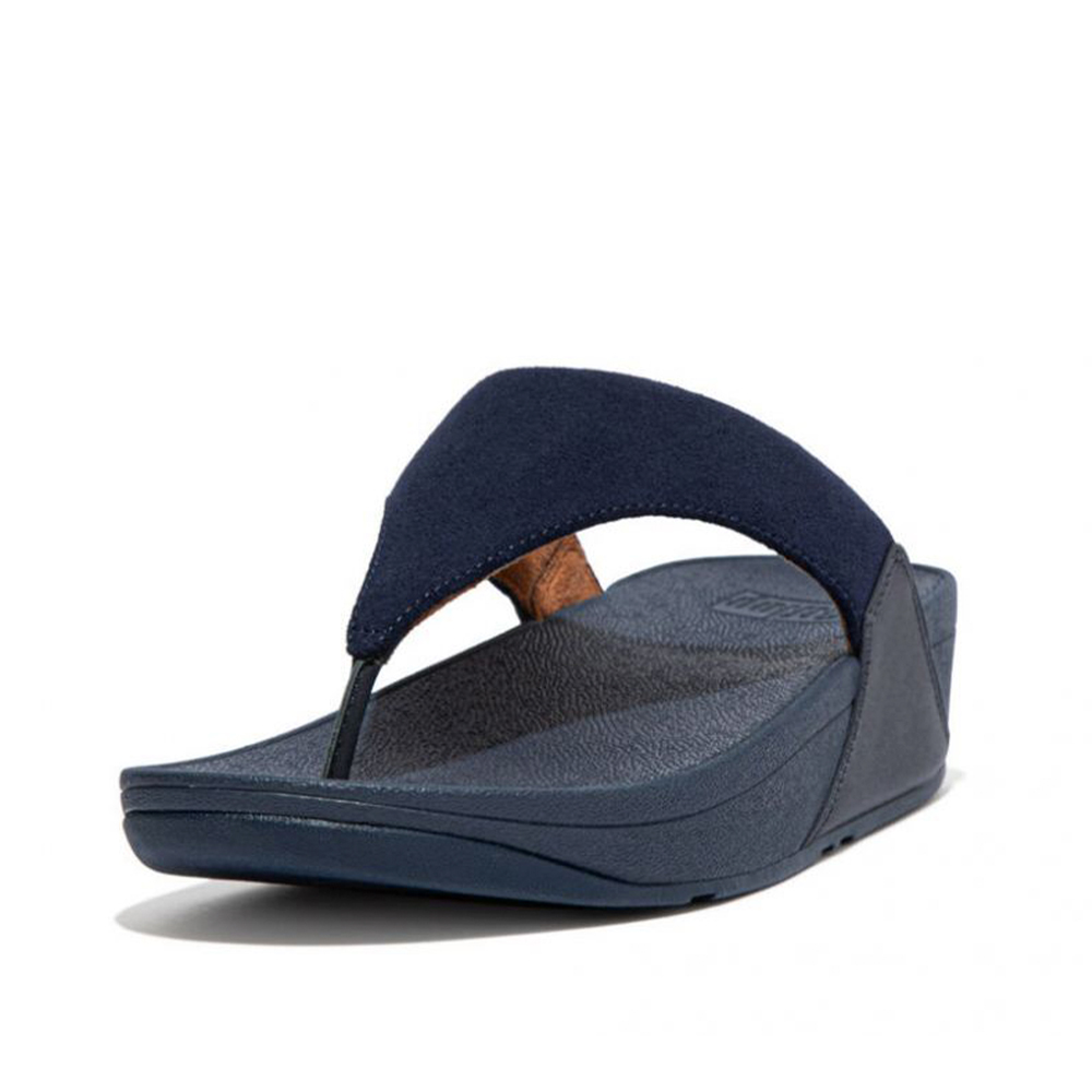 Fitflop Lulu 586 Navy Sandal | ChicShoetique