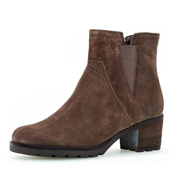 Gabor 92.804 1673 Brown Leather Heel Ankle Boot - View 7 | ChicShoetique