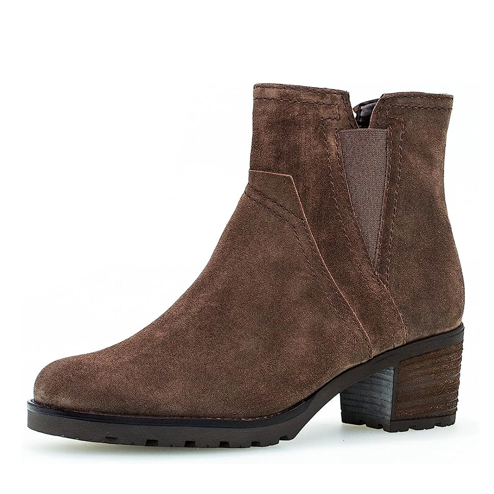 Gabor 92.804 1673 Brown Leather Heel Ankle Boot - View 7 | ChicShoetique