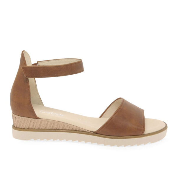 Gabor 22.780.53 3492 Camel Ticho Wedge Sandals | ChicShoetique