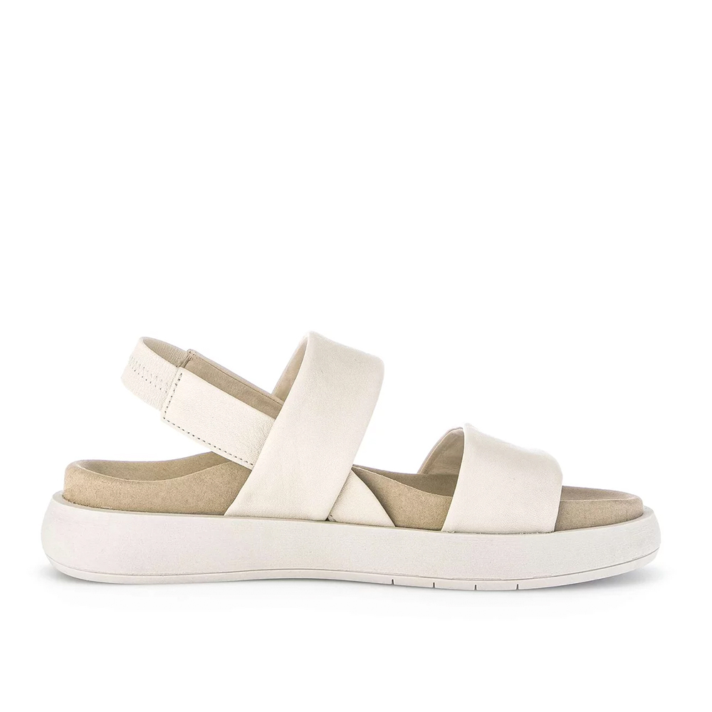 Gabor 23.754.22 3519 Beige Leather Platform Sandal | ChicShoetique