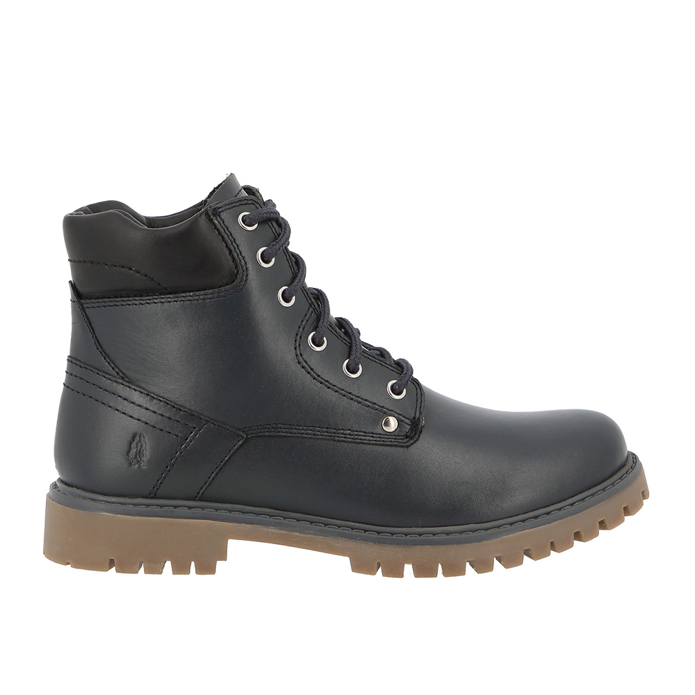 Hush Puppies Wrangle Genuine Nubuck Leather Lace-Up Ankle Boot - Black | ChicShoetique