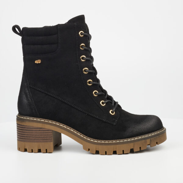 Miss Black Carter 2 1726 Black Suede Ladies Ankle Boots | ChicShoetique