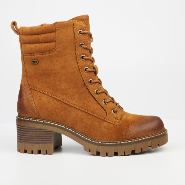 Miss Black Carter 2 1728 Tan Ladies Ankle Boots | ChicShoetique