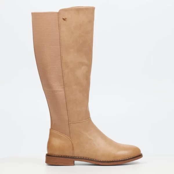 Butterfly Celeste 3 1706 Beige Knee-Length Boots | ChicShoetique