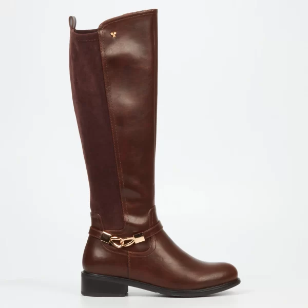 Butterfly Huda 14 1709 Choc Ladies Knee High Boots | ChicShoetique