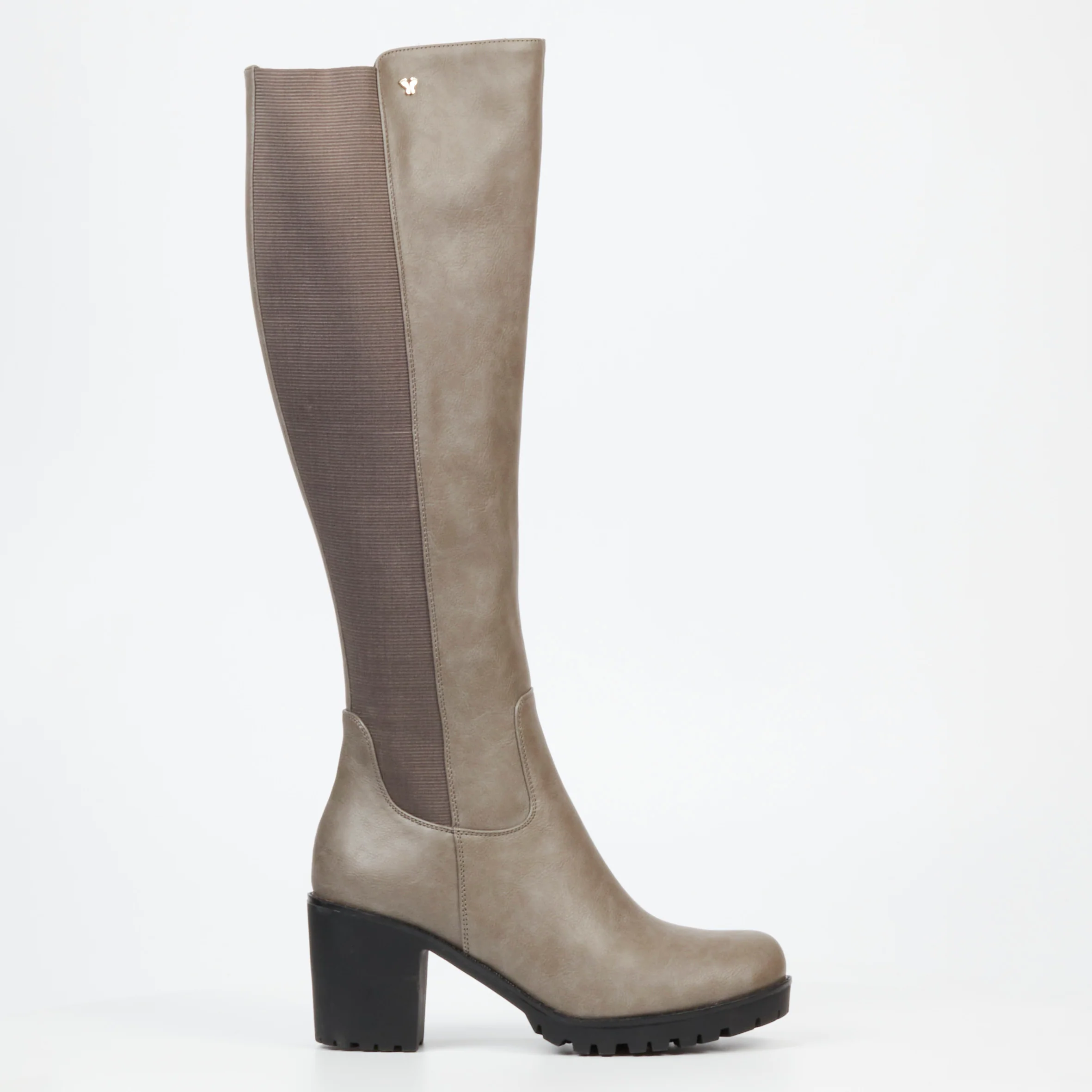 Butterfly Noel 2 1712 Grey Ladies Knee High Boots | ChicShoetique