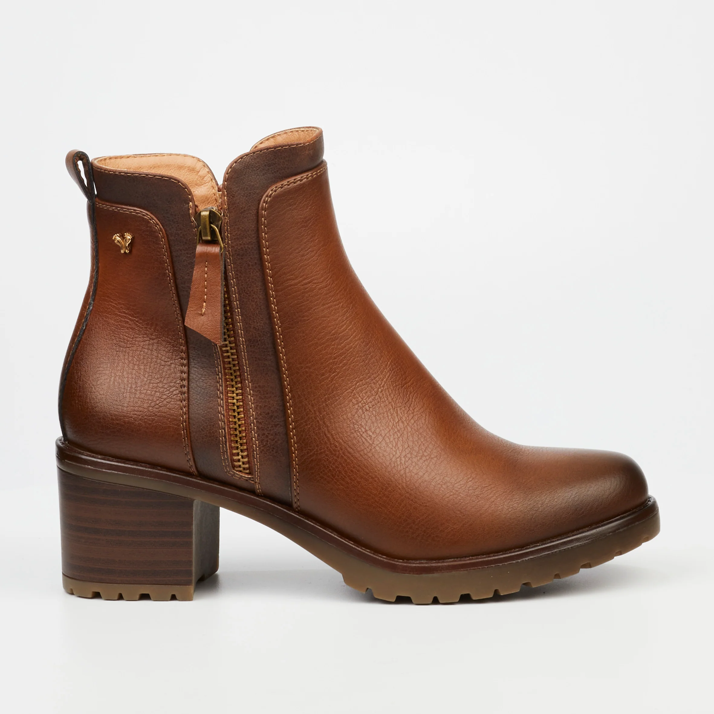 Butterfly Noxer 2 1809 Tan Ladies Ankle Boot | ChicShoetique