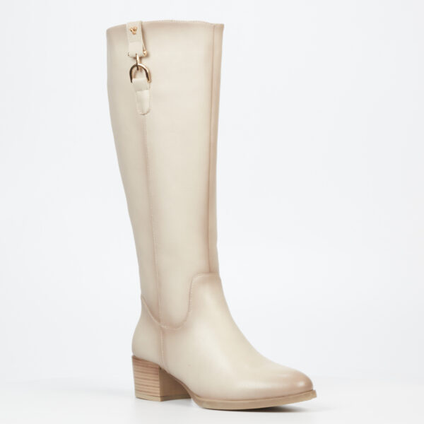 Butterfly Tacoma 1 1742 Bone Knee Length Boots | ChicShoetique