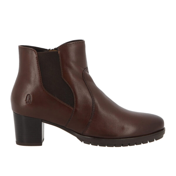 Hush Puppies Georgina 1716 Ladies Heeled Genuine Leather Ankle Boot Brown | ChicShoetique