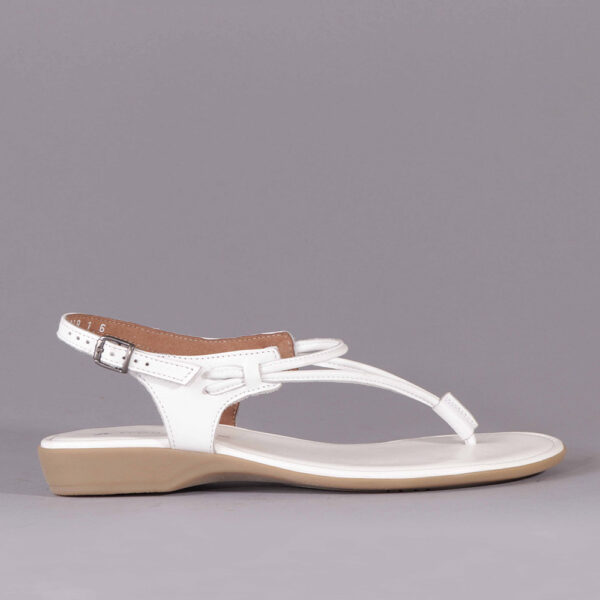 Froggie 10732 3650 White Genuine Leather Spaghetti Sandal | ChicShoetique