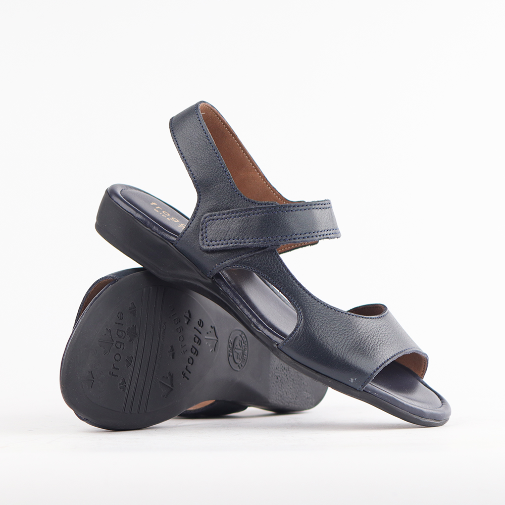Froggie 12221 4067 Navy Wider Fit Slingback Sandal | ChicShoetique