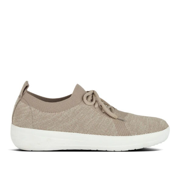 Fitflop Uberknit F-Sporty 629 Dark Taupe Ladies Sneaker | ChicShoetique
