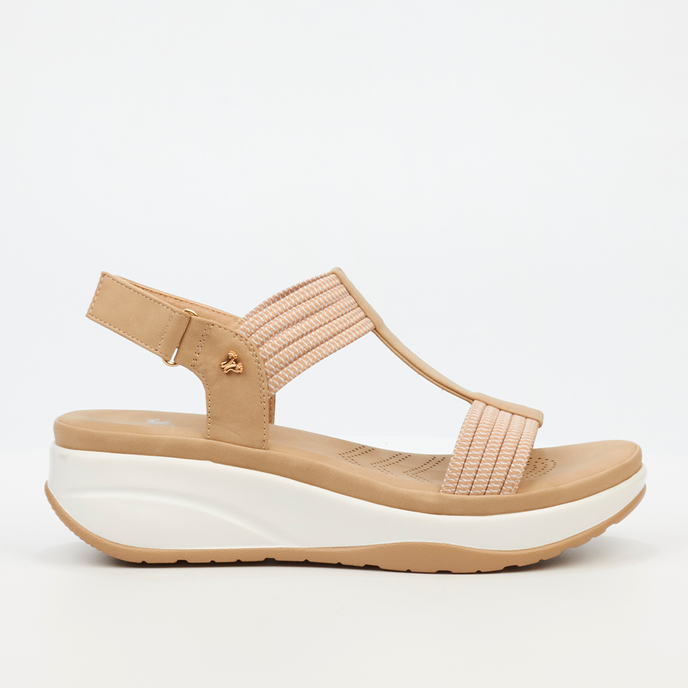 Butterfly Feet Mieko 1 4023 Beige Wedge Sandal | ChicShoetique