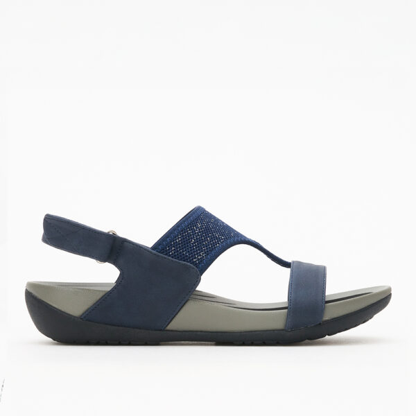 Geena BT81-9 3765 Navy Shimmer Comfort Sandal | ChicShoetique