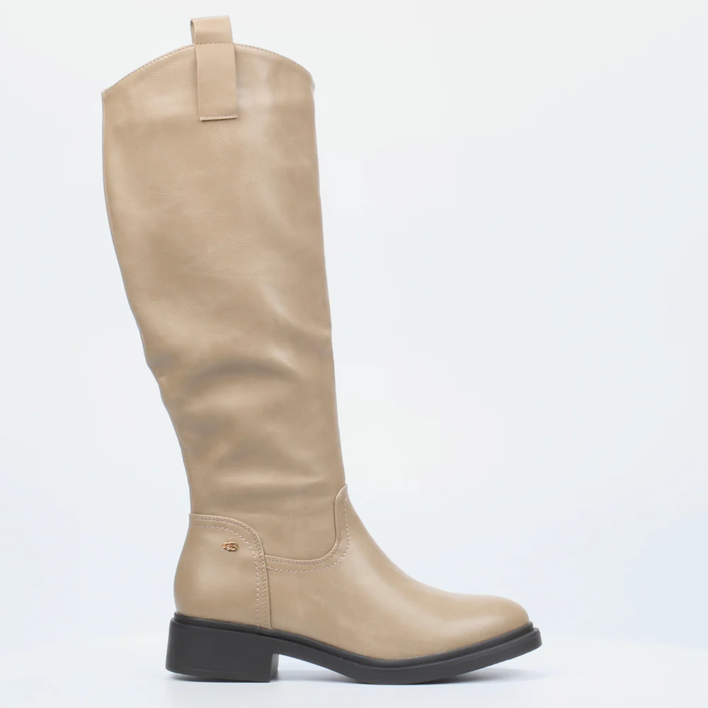 Miss Black Eagle 1 1754 Taupe Ladies Knee High Boots | ChicShoetique
