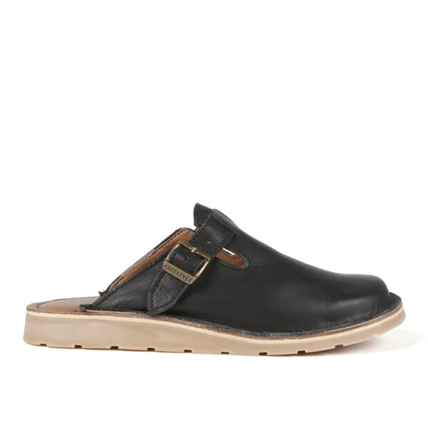 Freestyle Charlize 3882 Black Premium Leather Clog | ChicShoetique