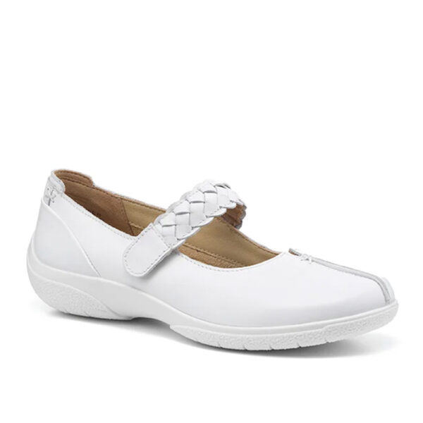 Hotter Shake 3661 White Leather Pump | ChicShoetique