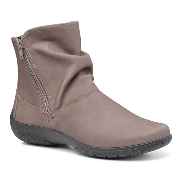 Hotter Whisper 1788 Grey Suede Leather Ladies Ankle Boot | ChicShoetique